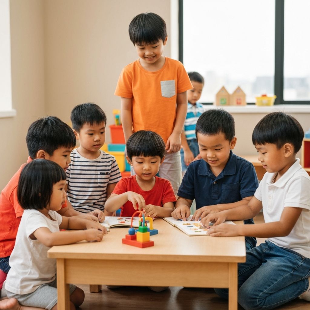 Children learning together at Brightstars