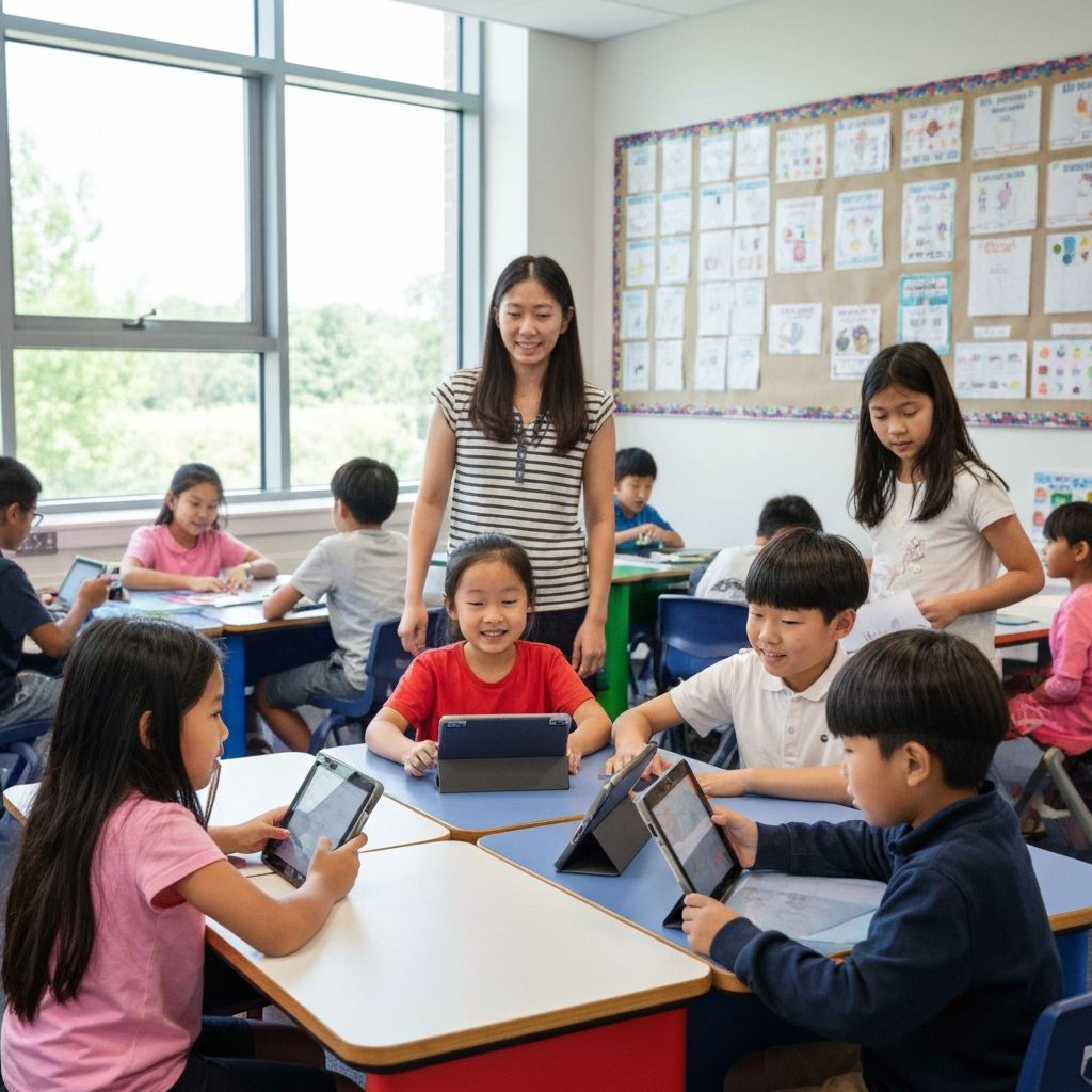 Inclusive classroom with students and teacher